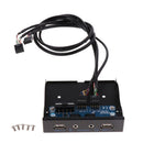 Motherboard 9 Pin to 2 Port USB2.0 Audio Front Panel Expansion Bracket Cable