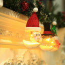 Home Desk Decor Glowing Christmas Tree Ornament Snowman Lights Desktop Deco Q4L8