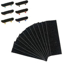 12x Black Foam Grip Tape Self-adhesive Stickers 110x35mm for Wooden Fingerboard