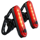 2Pcs/Set Rear Bike Tail Light,Ultra Bright Usb Rechargeable Bicycle TaillighR1E6