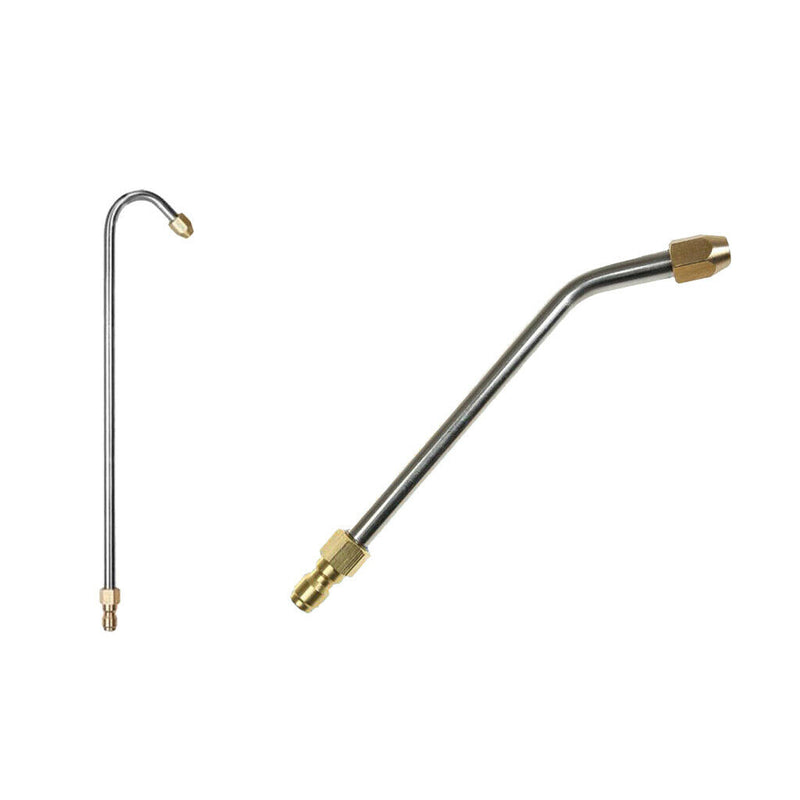 2pcs Stainless Steel Water Washer Lance Spray Wand Angled Lance Extension 1/4