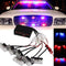 1 Set  6X 3LED Red And Blue Car Dash Flash Flash Emergency Police Warning Lights