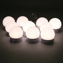 10pcs LED Makeup Mirror Light Bulb Kit Dimmable USB Hollywood Table Lights