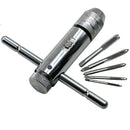 5PCS Adjustable T-Handle Ratchet Tap Wrench Set M3-M8 Hand Screw Taps Tool