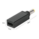 USB Type C Female To 5.5x2.5mm DC Plug Male Converter Power Adapter (Black) A