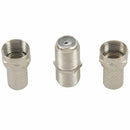 3 x F TO F CONNECTORS, JOINERS, COUPLERS FOR MALE F PLUG + PLUGS X3 C2I9