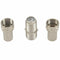 3 x F TO F CONNECTORS, JOINERS, COUPLERS FOR MALE F PLUG + PLUGS X3 C2I9