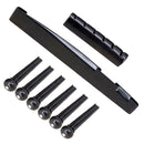 1 Set Bridge Endpins with Slotted Nut Saddle Replacement Set for 6 Strings
