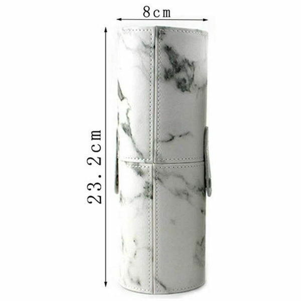 Marble Pattern Portable Makeup Brush Holder Cosmetics Make Up Cup Storage O M9N3