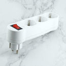 White Triple Plugs Power Distribution Box Three-way Top Multip Splitter Ada Q1X5