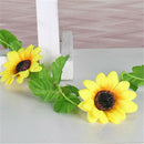 Artificial Sunflower Garland Silk Flower Vine Wedding Home Decoration 260cm