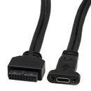 USB 3.0 20 Pin to USB C Front Panel Header Cable, USB 3.0 20 Pin Female to  B1O7