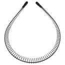 Lady Hairdressing Black Flexible Spiral Metal Hair Band Hoop
