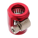 2X Fuel Oil Water Pipe AN6 Hose End Finisher Clip Clamp OD 19mm & 12mm Red