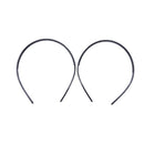 Lady Plastic Tooth Waterproof Headband Hair Hoop Hairband 2 Pcs Black G1D2
