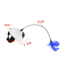 Kitten Cat Teaser Electronic Mouse Light Teaser with Feather for Pet Cats