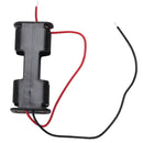 2Pcs Double Side Opening Frame 2 x 1.5V AA Battery Case Holder Black