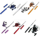 Portable 5.1:1 Pocket Pen Shape Aluminum Alloy Fishing Rod Pole + Reel Kit