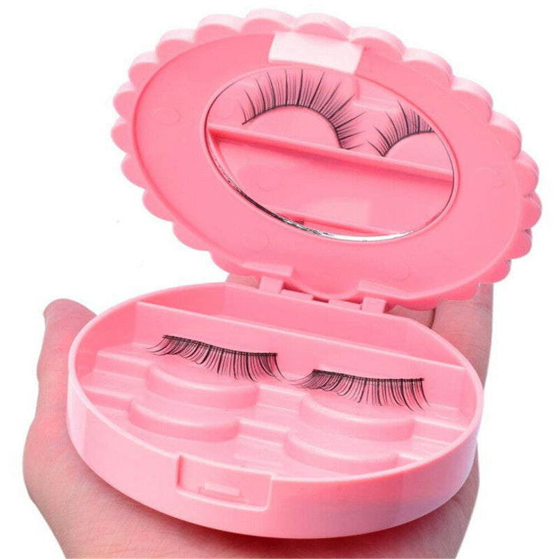 False Eyelash Care Storage Case Box With Mirror Container Holder Organizer BX