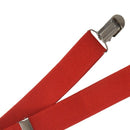 Lady Woman Adjustable Metal Clamp Elastic Suspenders Braces - Red M2M9