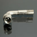 2x CAR MOTORBIKE TYRE VALVE EXTENSION ADAPTOR 90 DEGREE ANGLE SILVE WLBDSE