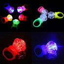 10Pcs Mixed Colors LED Light Up Flashing Finger Rings Audlt Kids For Party Night