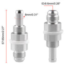 6AN Male Flare Bulkhead To 5/16 Hose Barb Fuel Tank Fitting Auto Car Access I6O5