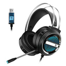 X9 Wired USB Gaming Headset 7.1 with Mic 7 LED Light for  PC Laptop Black