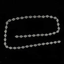 1 Yard White Round Diamante Rhinestone Chain Trim Bridal Dress Applique DIY