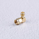rp sma male jack to rp sma female jack screw thread brass connector 90degree FT