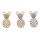 6PCS Alloy Plating Cute Pineapple Connectors for DIY Jewelry Making 15x7x3mm