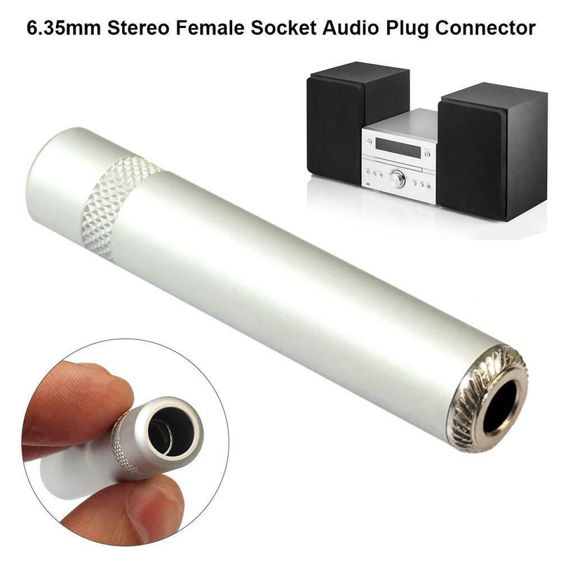 6.35mm Female Socket 6.5mm Audio Plug jack Connecto Microphone Amplifier Adapter