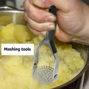 Manual Potato Mud Masher Stainless Steel Vegetable Fruits Kitchen Accessory