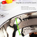 Silicone handle stainless steel non-slip scale mixing bowl salad bowl