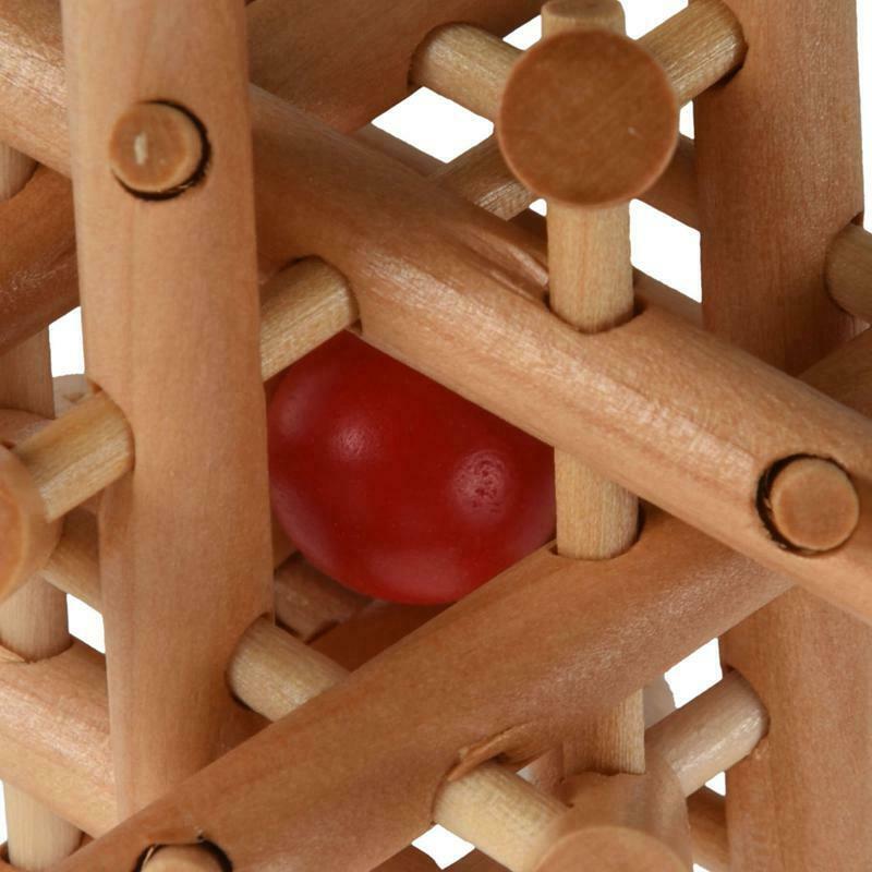 Wooden Twelve Sisters Take the ball cage Lock Interlocking Logic Puzzle Bur O1D1