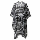 Black Hairdressing Gown Cape Hair-Cut Salon Barber Nylon Cloth Wrap Prote CAA