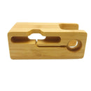 2 In 1 Bamboo Stand And Charging Station Cradle Holder Removable Stand For
