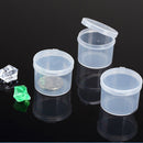 5pcs Round Plastic/Clear/Transparent Collection Containers Cases Storage Box  Hn