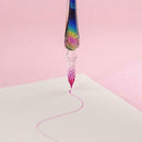 Creative Crystal Glass Dip Signature Pen Filling Ink Fountain Pens W/ Pen Holder