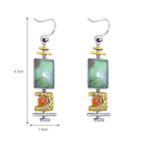 Retro Geometric Turquoise Drop Earrings Ethnic Ear Hook for Women Jewelry