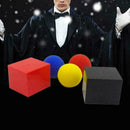 Boxes Red Blue Yellow Sponge Ball Magic Trick Black Box Mystery H1J9