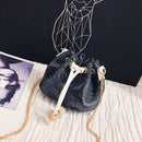 Women Bag With Sequins Bucket Bag Crossbody Bags For Women Fashion PU Leath