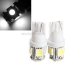 2PCS T10 5050 5SMD LED White Light Car Side Wedge Tail Light Lamp Bright hv2n