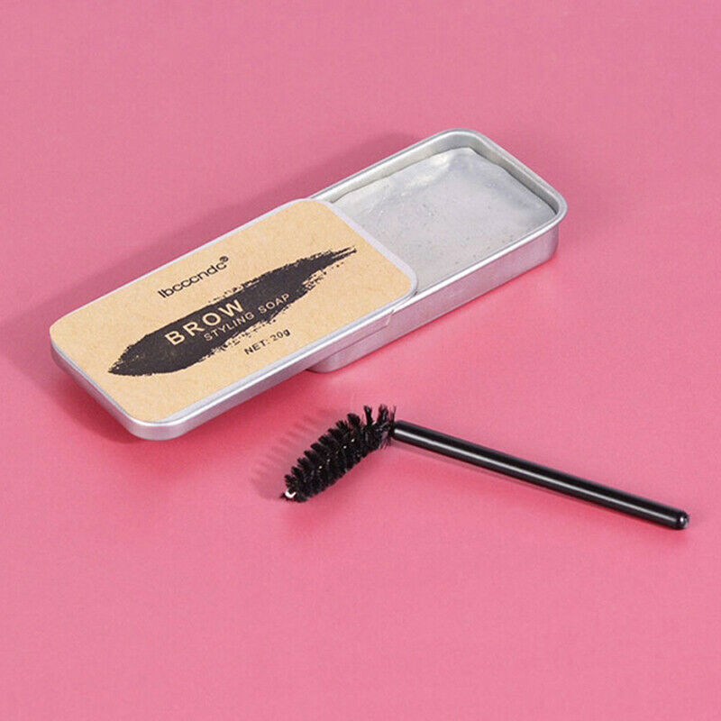 Eyebrow Shaping Soap Long Lasting Eye Brow Makeup Styling Gel Wax with BrushFD