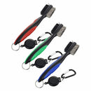 3 Pieces Golf Double-Sided Cleaning Brush Retractable Zipper Wire Groove Cl