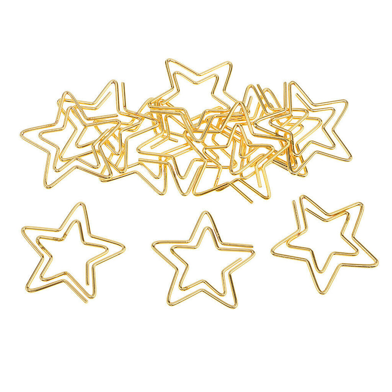 12 Pcs Cute Bookmarks Paper Clips Star Design Funny Office Supplies 2.6x2.3CM