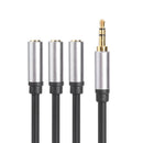 3.5mm Audio Splitter Cable 3.5mm TRS Plug Male to 3x 1/8 Jack Female 1ft