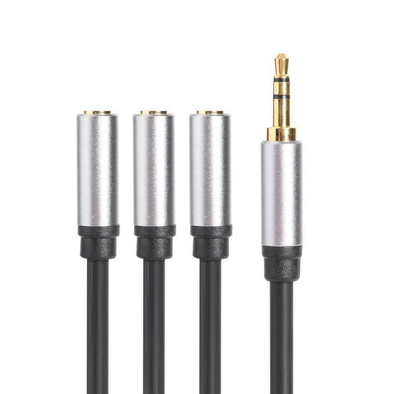 3.5mm Audio Splitter Cable 3.5mm TRS Plug Male to 3x 1/8 Jack Female 1ft