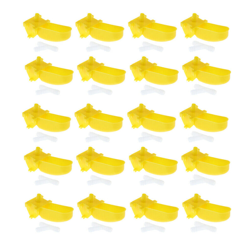 20 Pcs Pet Bird rinker Feeder Waterer for Parrots Budgie Cockatiel Lovebirds