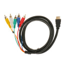 HDMI to 5 RCA RGB Audio Stereo AV Component Card Computer Adaptor Cable 1.5m
